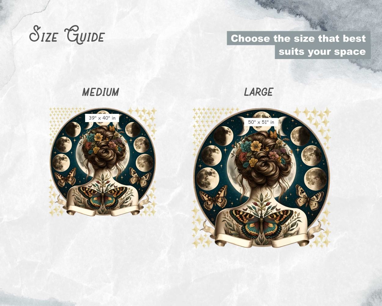 Beautiful Celestial Goddess Wall Stickers for bedroom decor