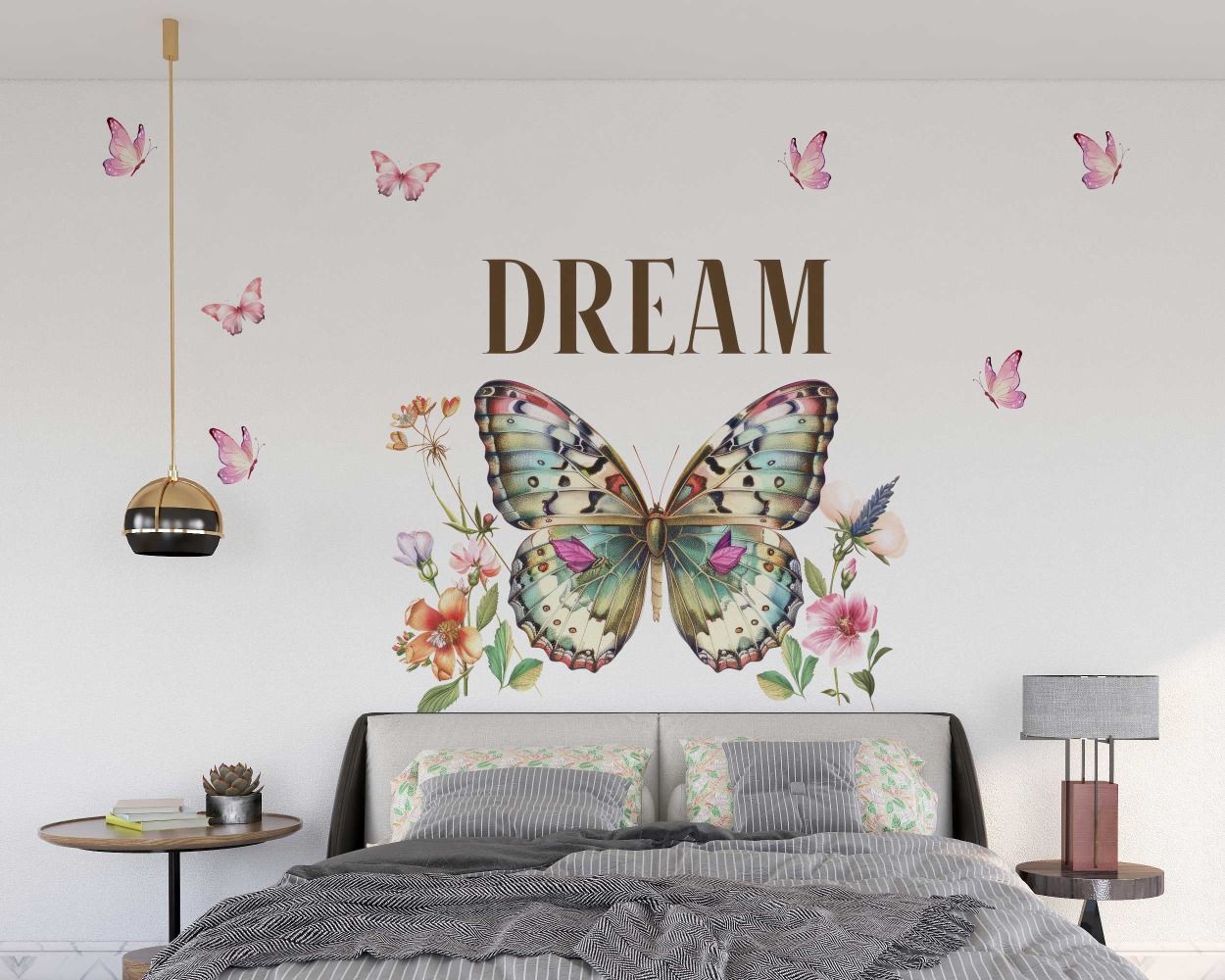 Best Beautiful Dream Like a Butterfly Wall Stickers for Nature Inspired Bedroom Decoration
