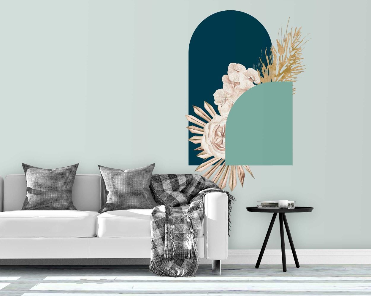 Beautiful Floral Arch Vinyl Wall Stickers