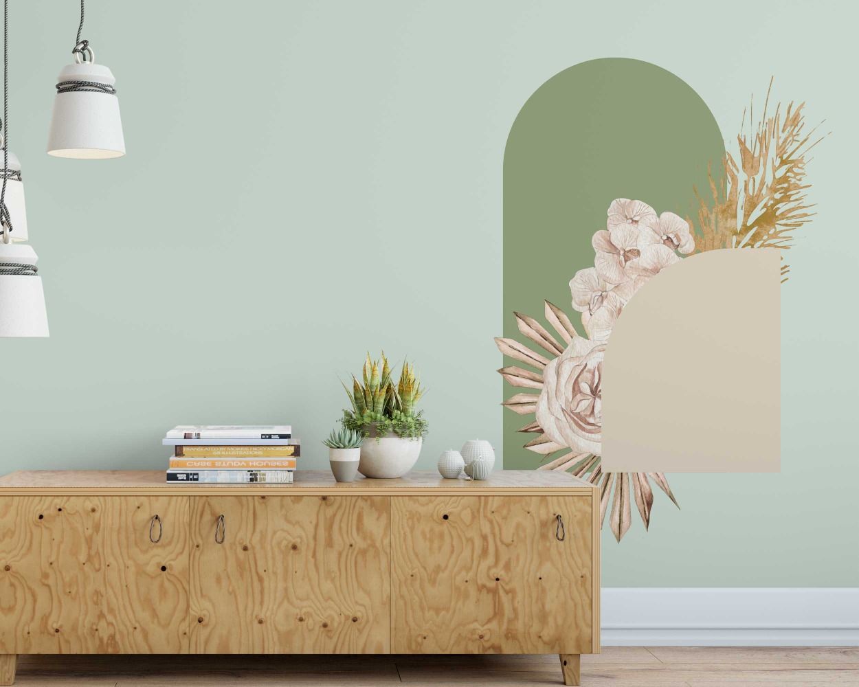 Beautiful Floral Arch Vinyl Wall Decals