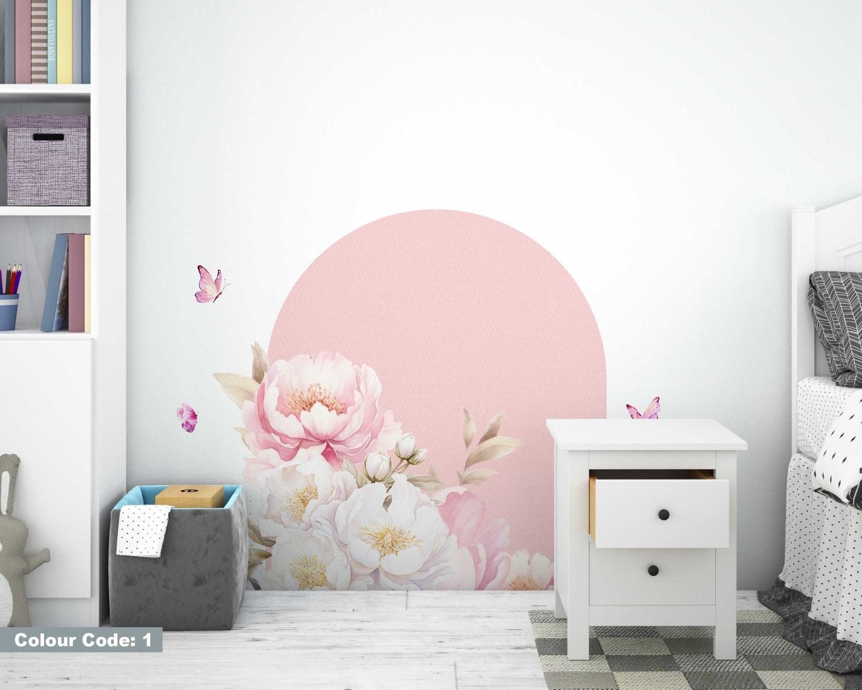 Best Colourful Floral Arch Wall Decals For Headboard Decor 