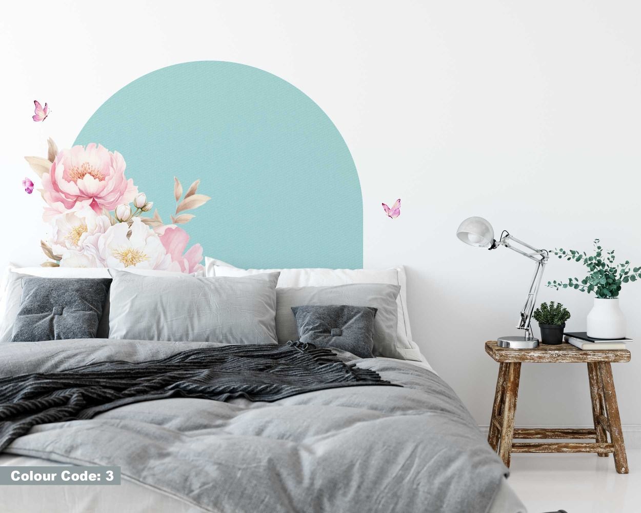 Best Colourful Floral Arch Wall Stickers For Headboard Decor 