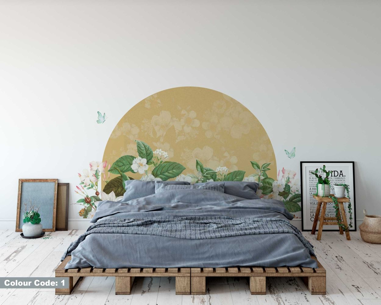 Best Beautiful Floral Arch Wall Stickers