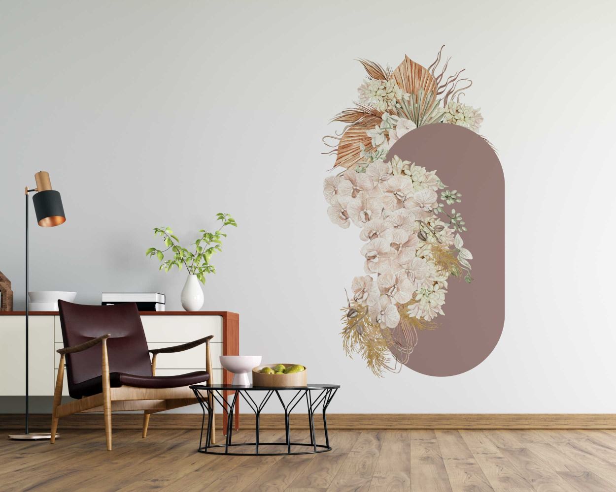 Best Beautiful Floral Vinyl Wall Stickers For Bedroom Decoration 