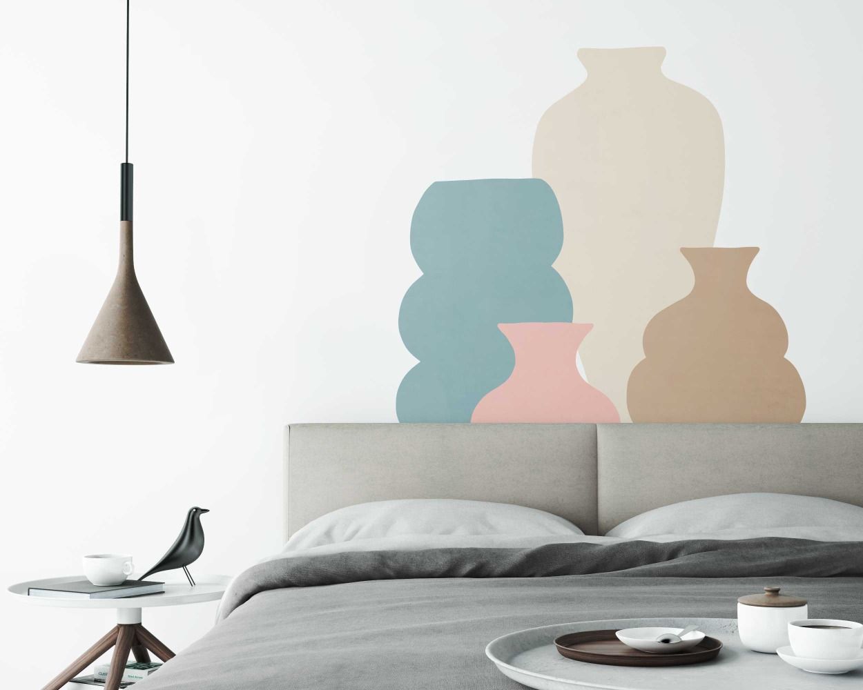 Multiple Size Colorful Flower Vase Wall Decals For Home Decoration 