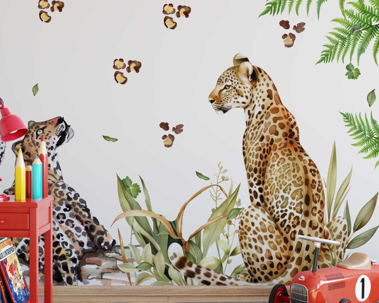 Best Beautiful Jungle Animals Group Cheetah Wall Stickers
