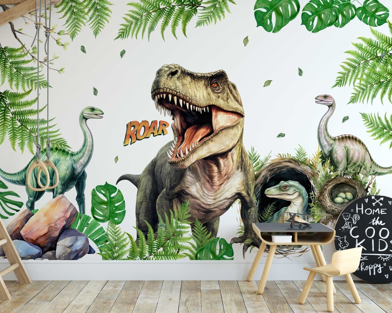 Beautiful Jurassic World Theme Dinosaur Wall Decals