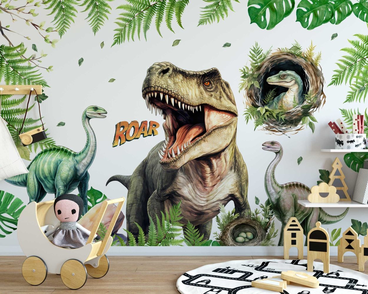 Best Beautiful Jurassic World Theme Dinosaur Wall Stickers