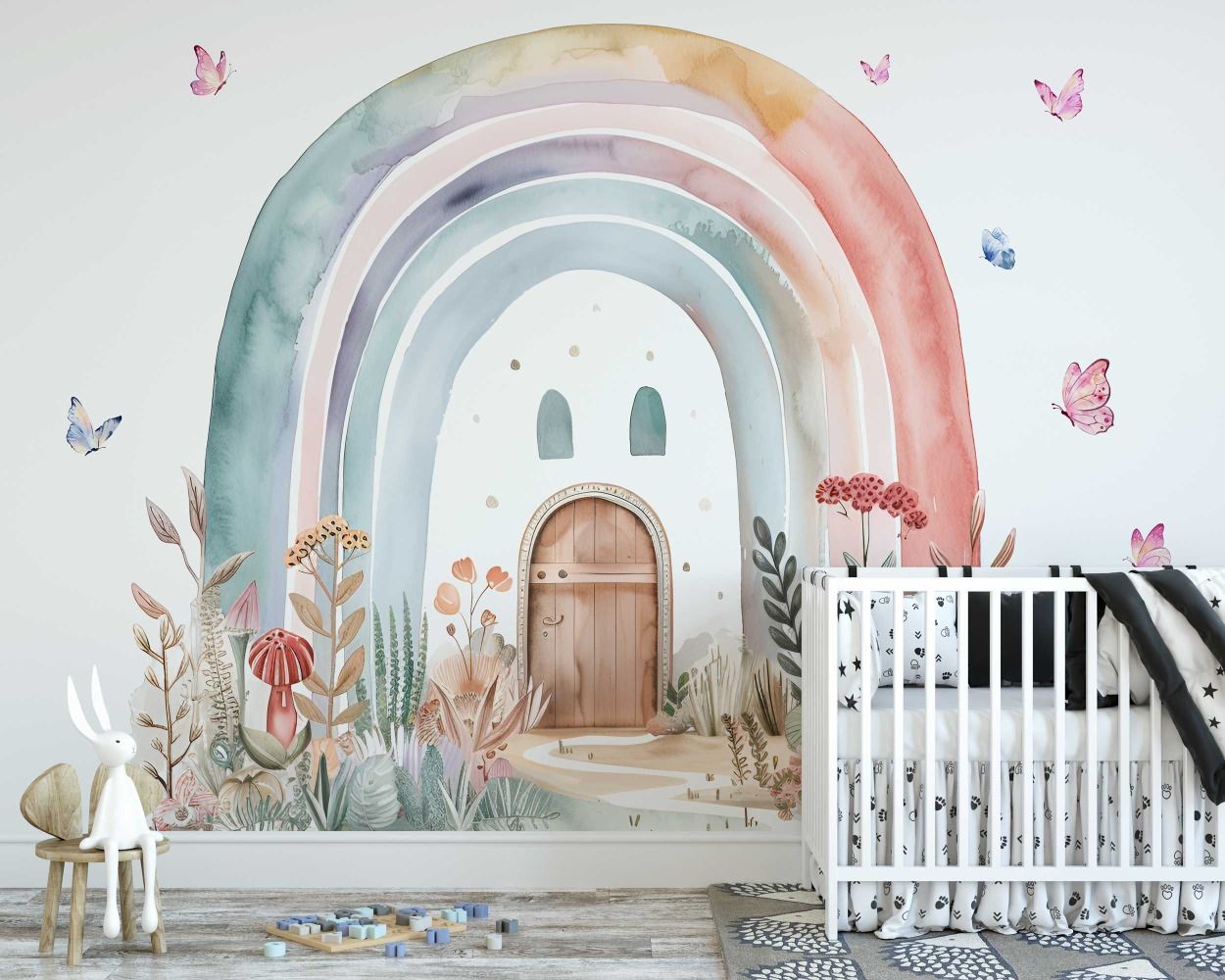 Best Beautiful Rainbow Watercolor Vinyl Wall Decals