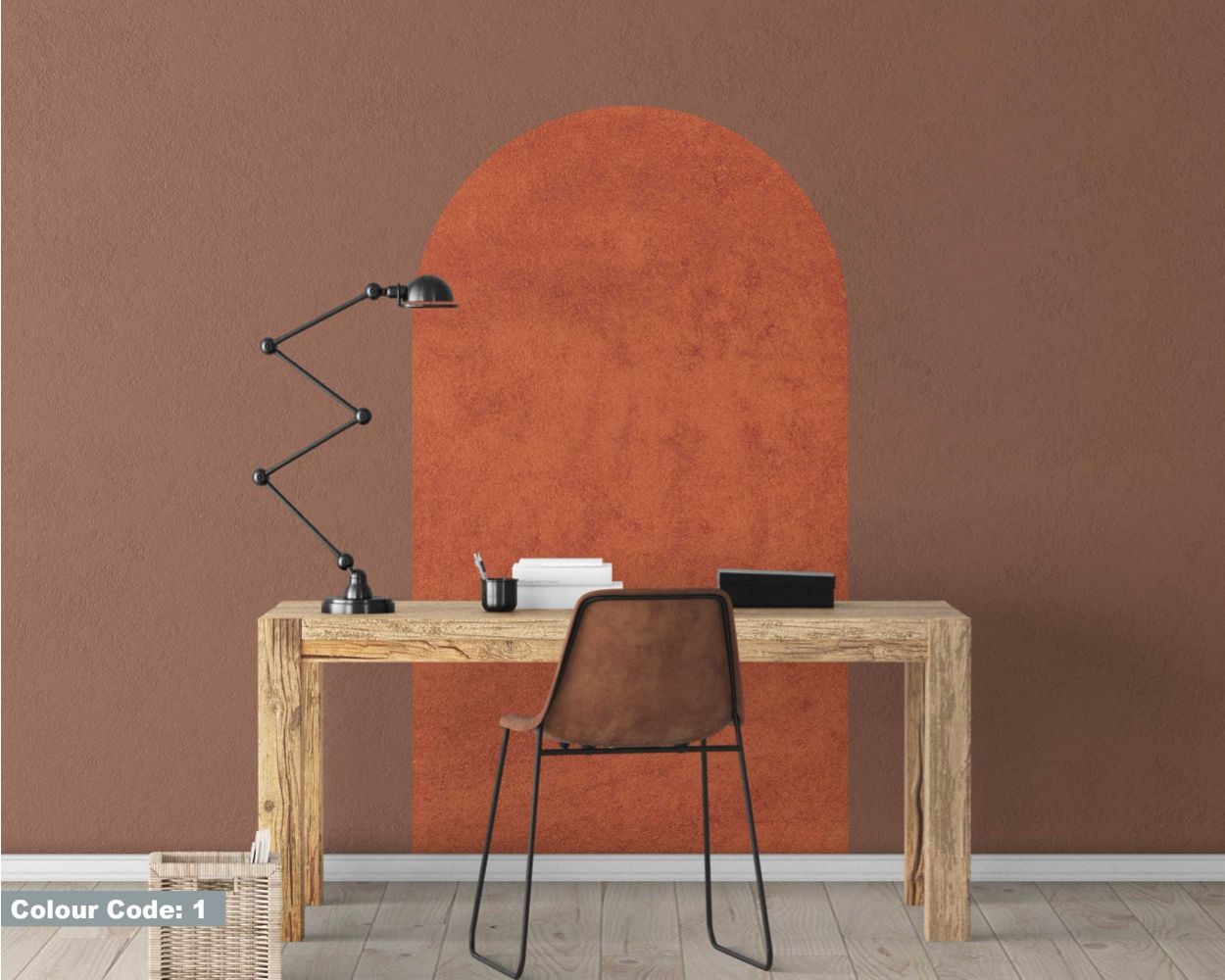 Beautiful Simple Boho Texture Arch Wall Decals