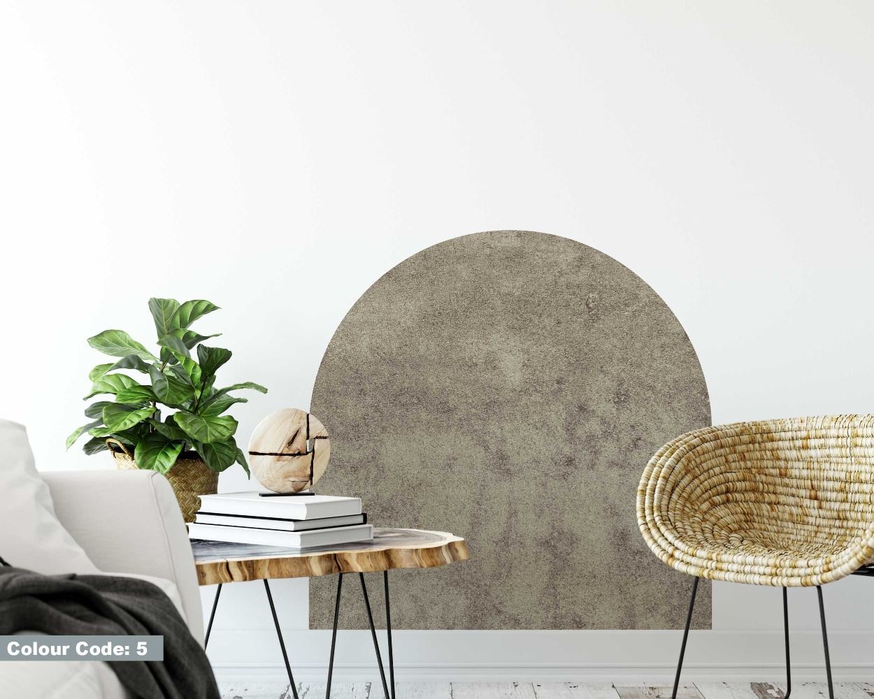 Best Simple Boho Texture Arch Wall Decals For Bedroom Decor