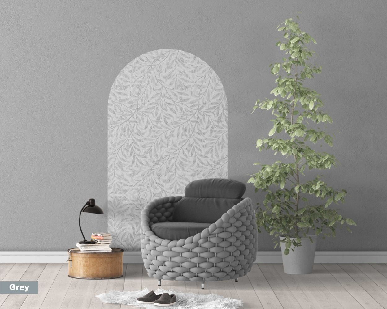 Simple Boho Willow Arch Wall Stickers