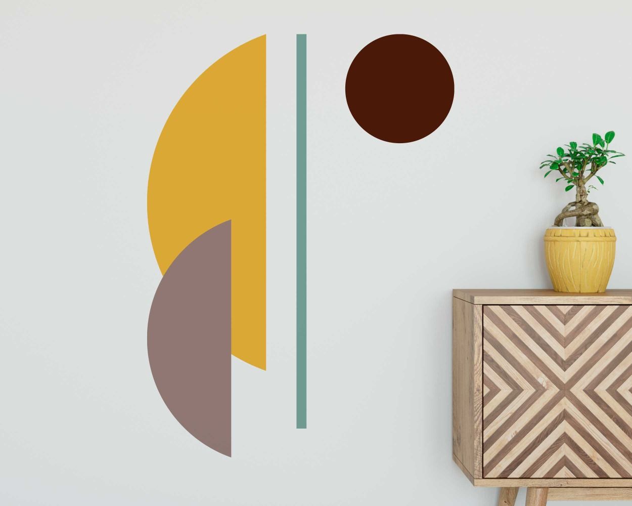 Best Boho Half Circles, Line And Circle Wall Stickers For Bedroom Decoration 