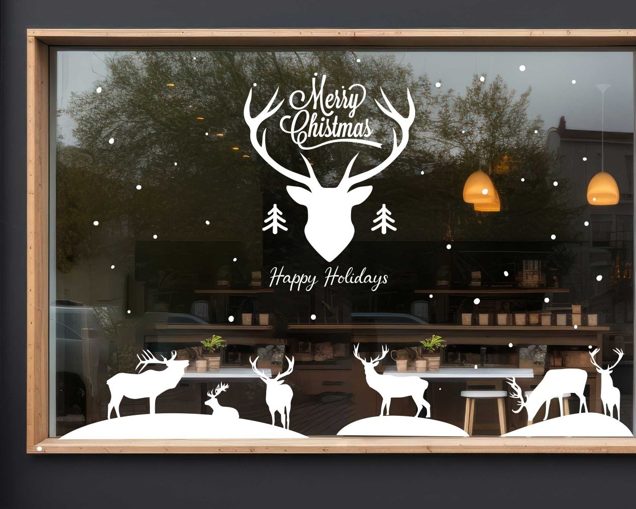 Best Celebrate Merry Christmas and Deer Stickers For Glass Window Decoration