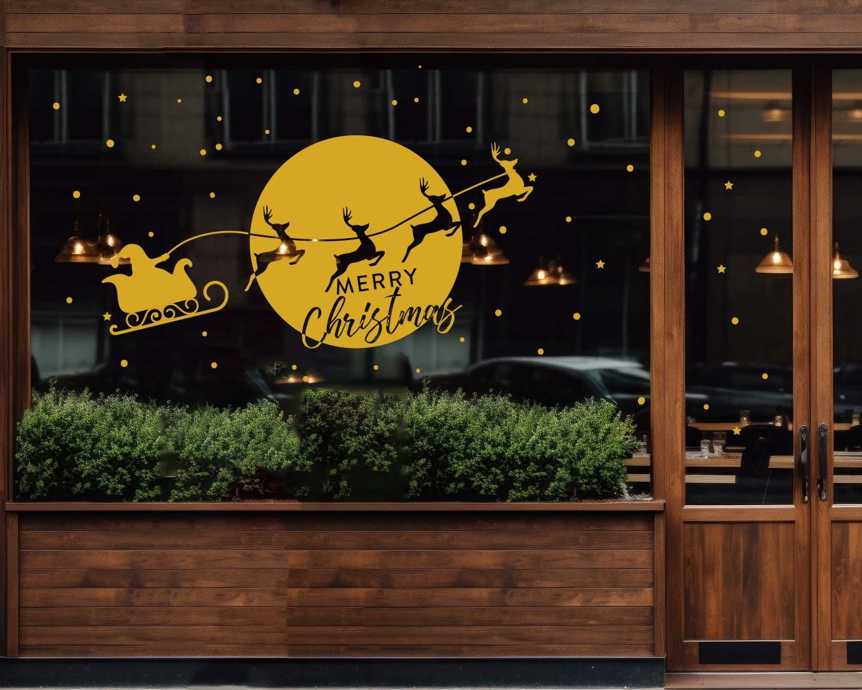 Best Celebrating Reindeer, Merry Christmas and Santa Decals For Glass Window Door Decoration