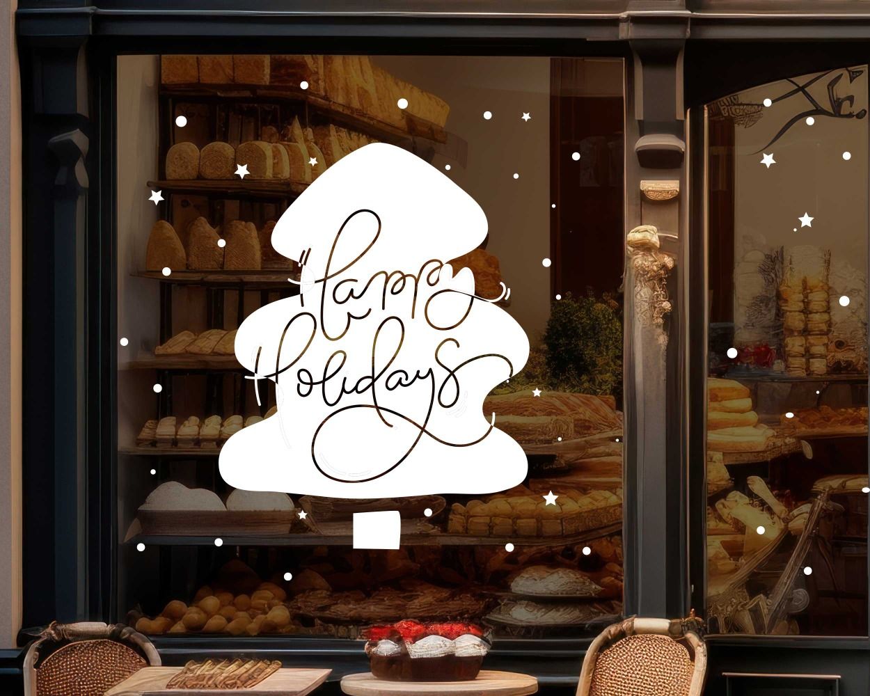 Best Christmas Happy Holidays Celebration Stickers For Glass Window Door Decoration