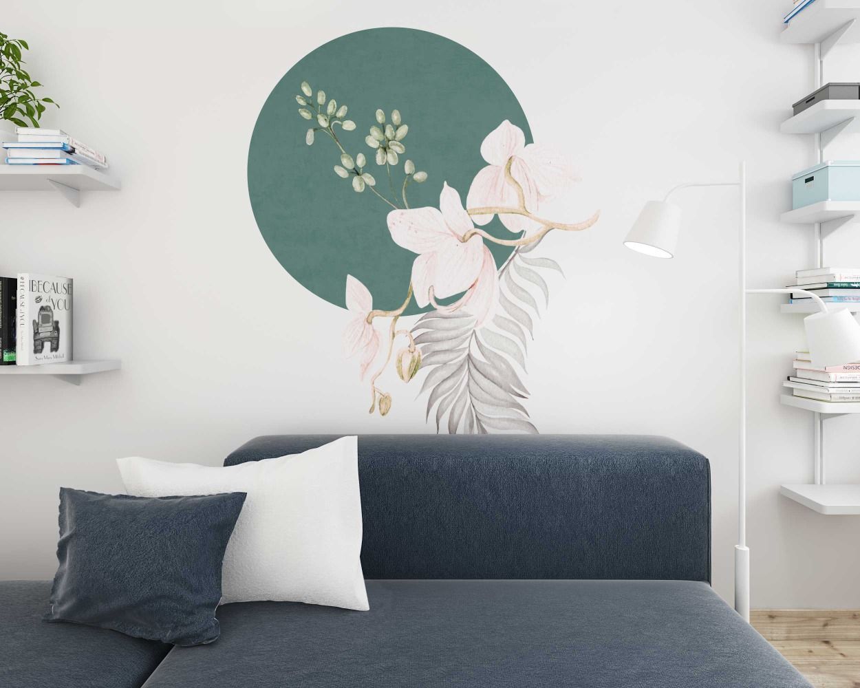Best Circle With Beautiful Floral Vinyl Wall Stickers