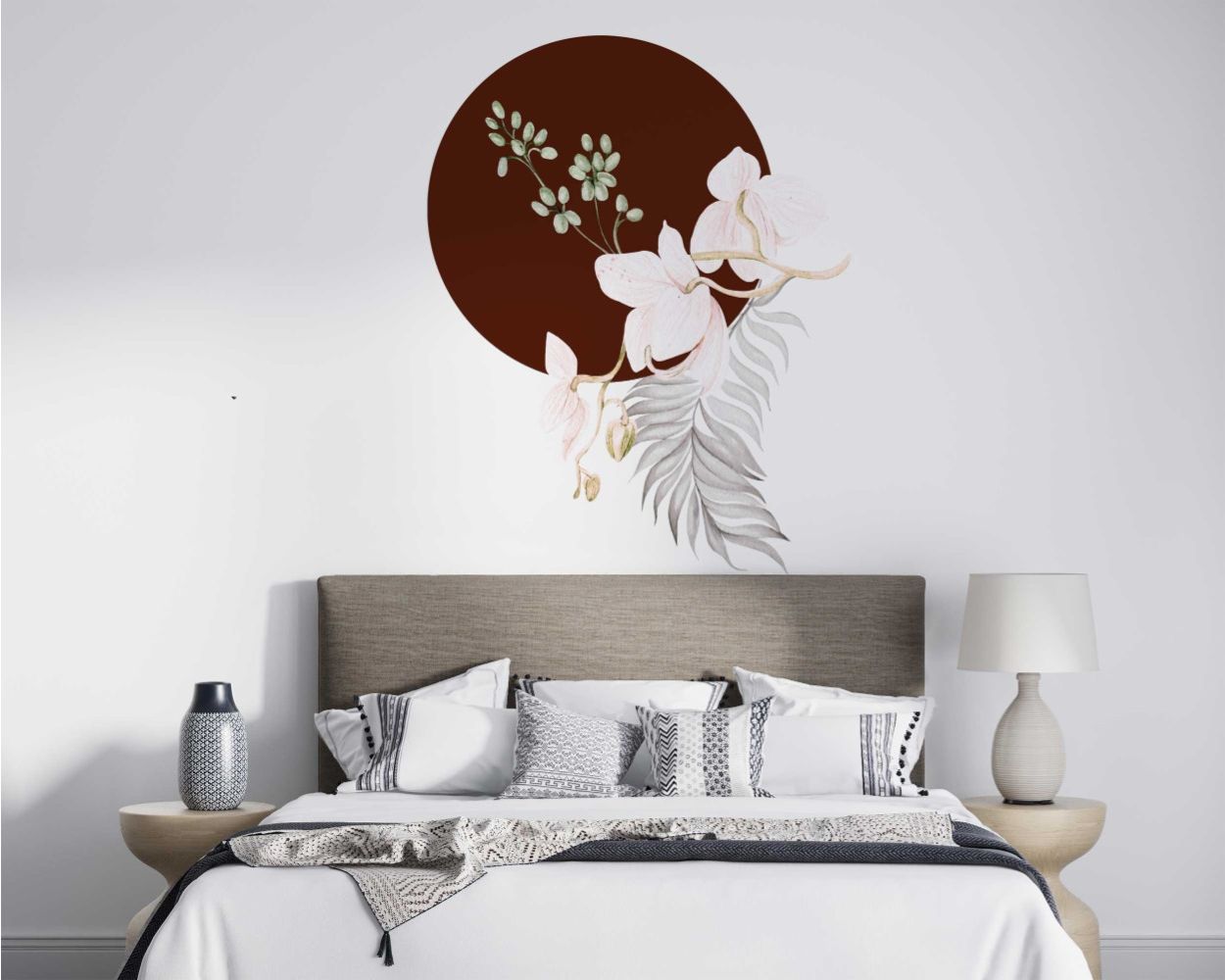 Best Circle With Beautiful Floral Vinyl Wall Decals