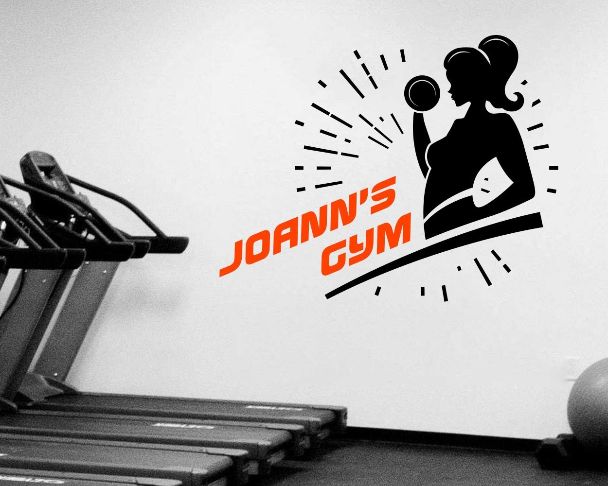personalized gym wall stickers