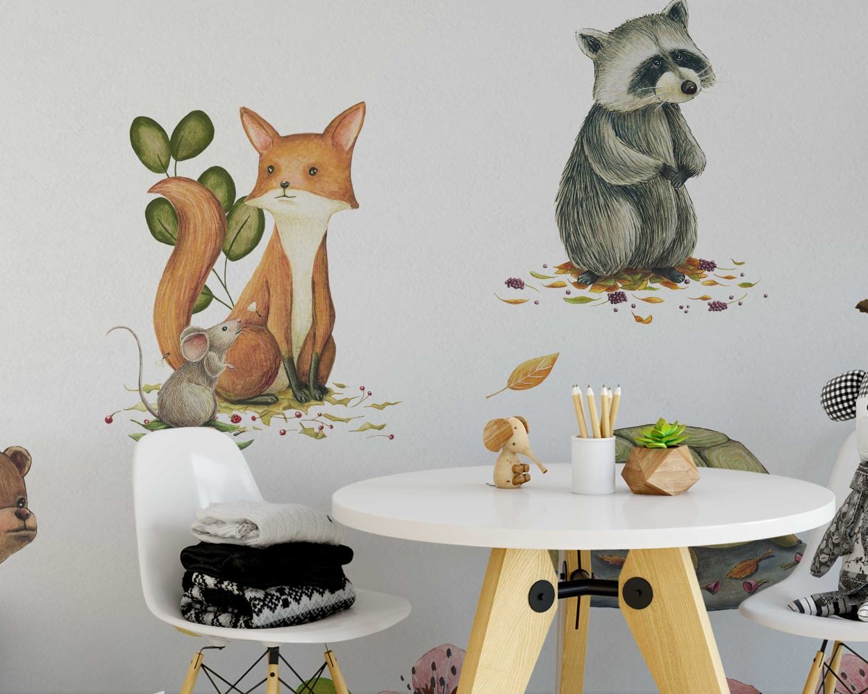 Cute Animals Wall Decals For Kids Room Wall Decoration