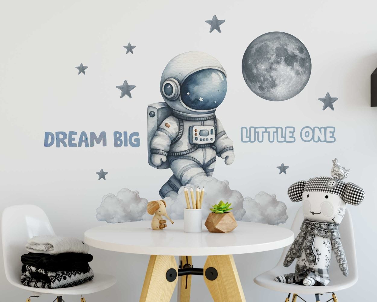Best Dream Big Little One Space Astronaut Wall Stickers