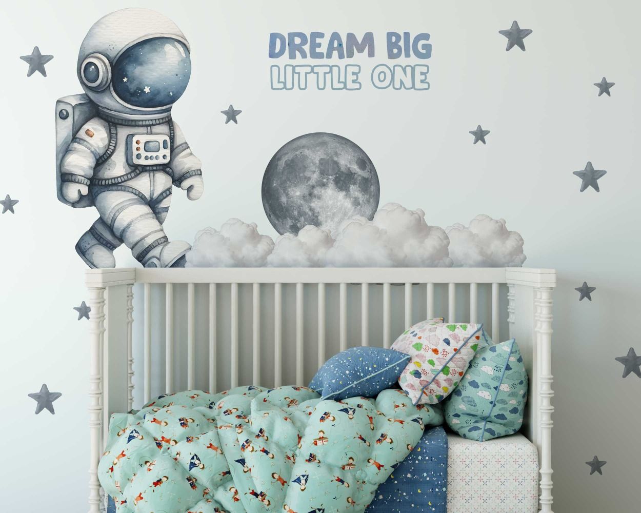 Best Dream Big Little One Space Astronaut Wall Decals