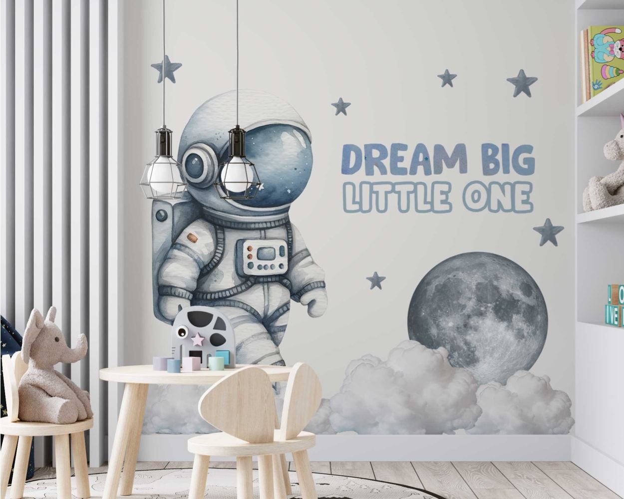 Best Dream Big Little One Space Astronaut Wall Decals for Nursery Decor