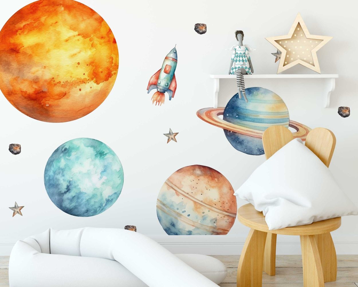 Best Educational Space Planet Solar System Wall Stickers for Kids Room Decor