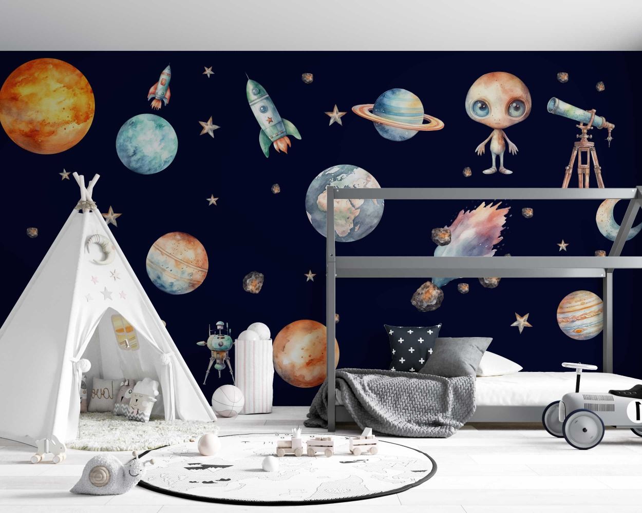 Best Educational Space Planet Solar System Wall Decals for Kids Room Decor