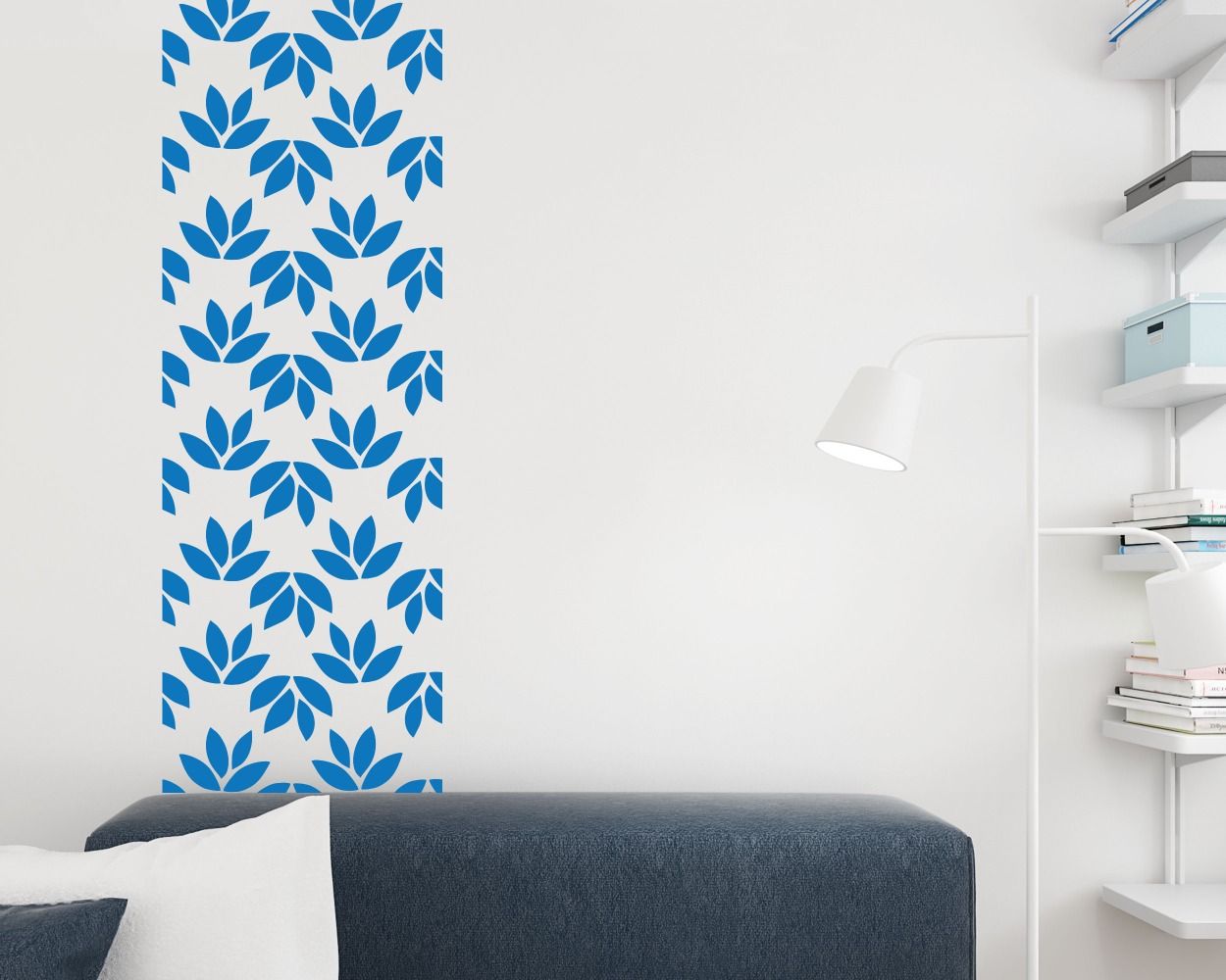 Pretty Leaf Floral Pattern Wall Decals For Home And Office Decoration 