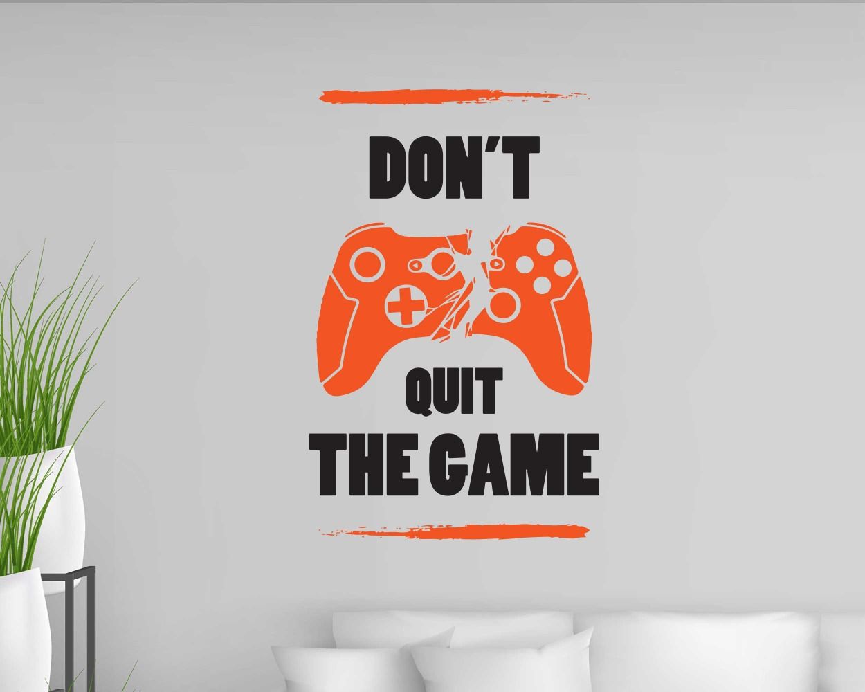Don't Quit the Game Gaming Wall Decal For Gaming Room Decoration