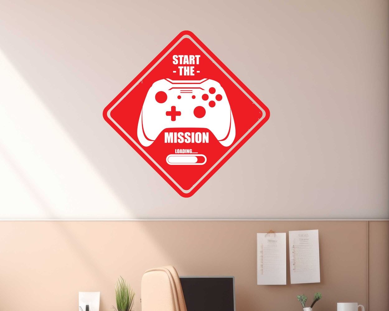 Start the Mission Best Gaming Vinyl Wall Stickers