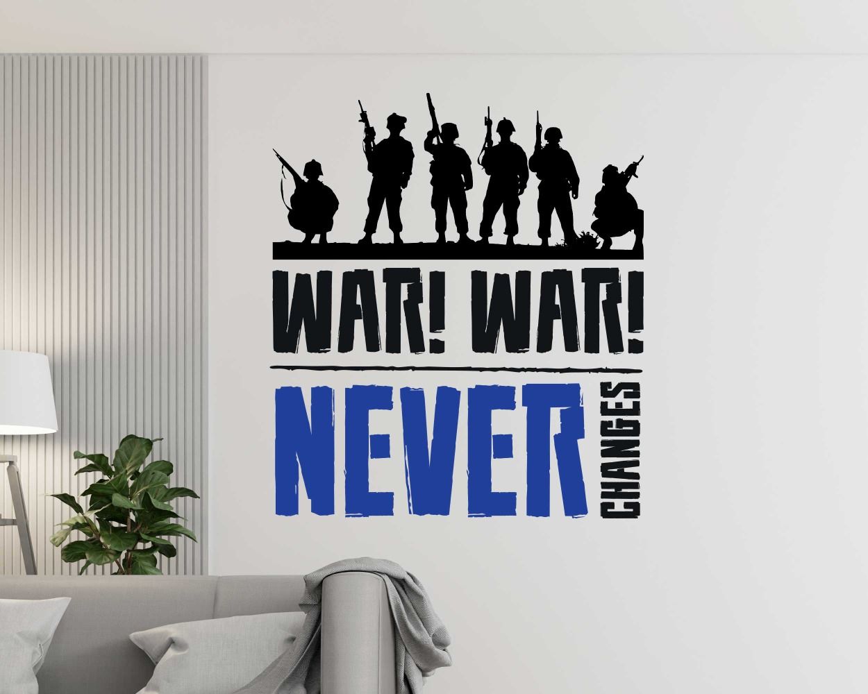 War War Never Changes Gaming Wall Decals