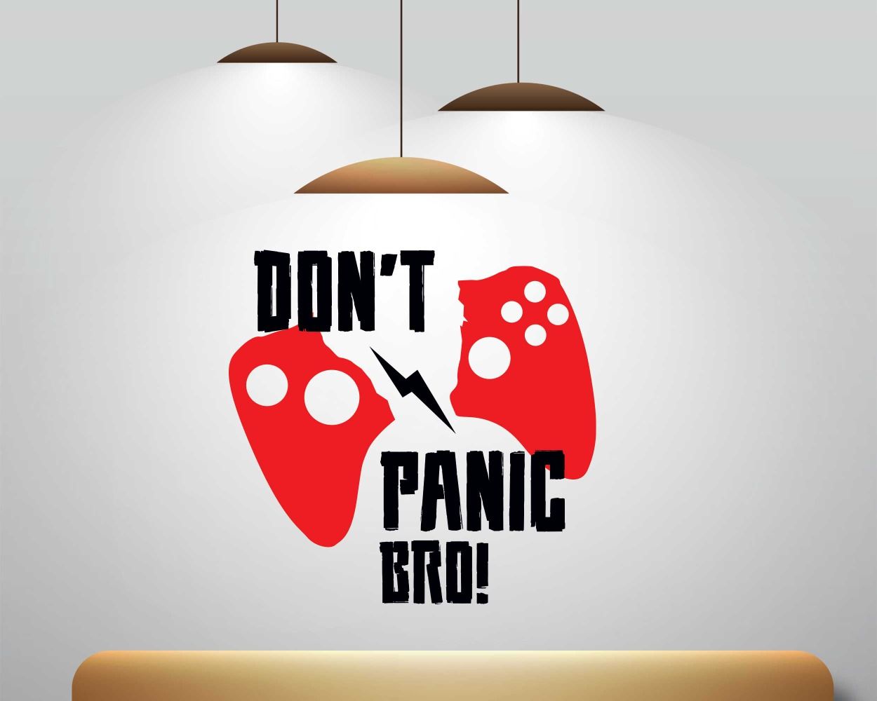 Don't Panic Bro Gaming Wall Stickers For Gamer Room Decorations