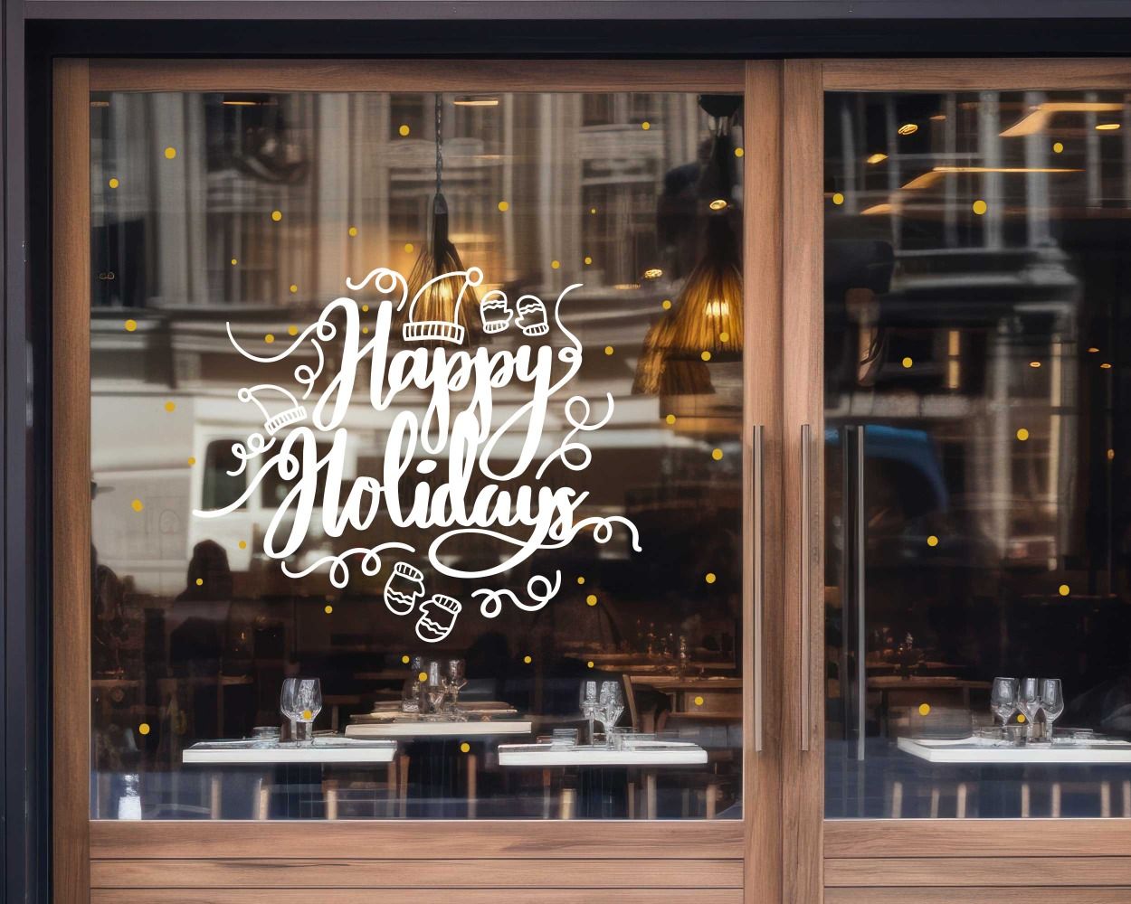 Best Happy Holidays Vinyl Stickers For Window Glass Door Decoration