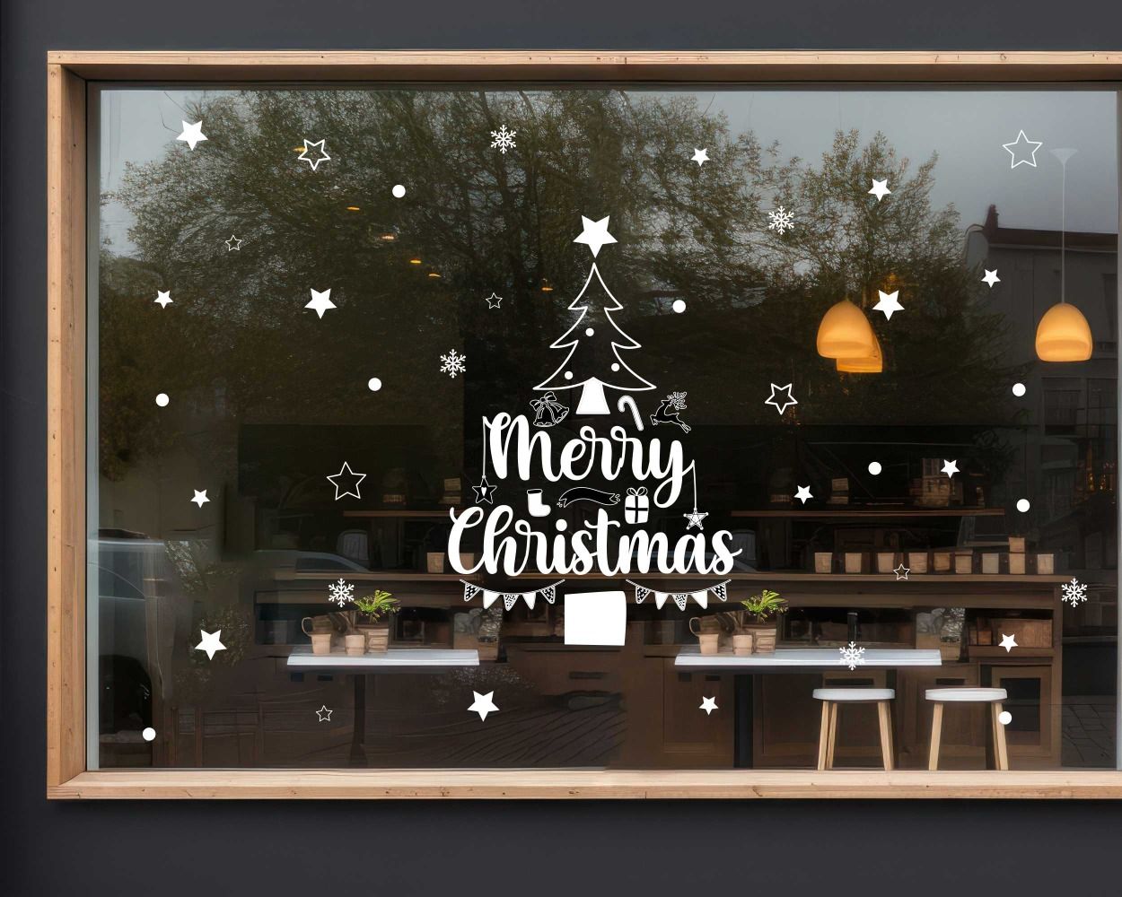 Merry Christmas Decals For Window Glass Decor