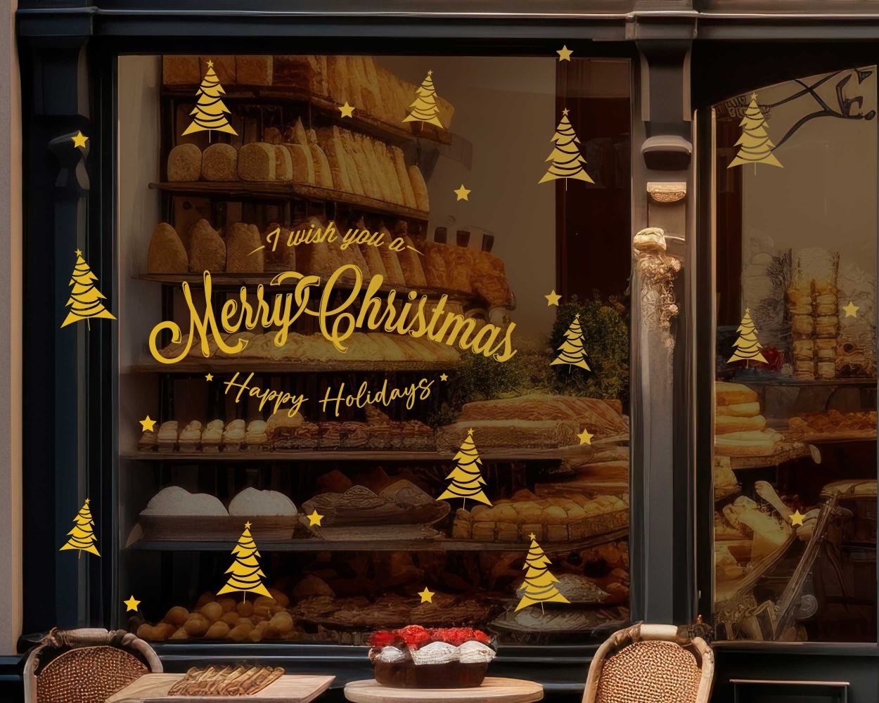 Merry Christmas Stickers For Shop Window Decoration