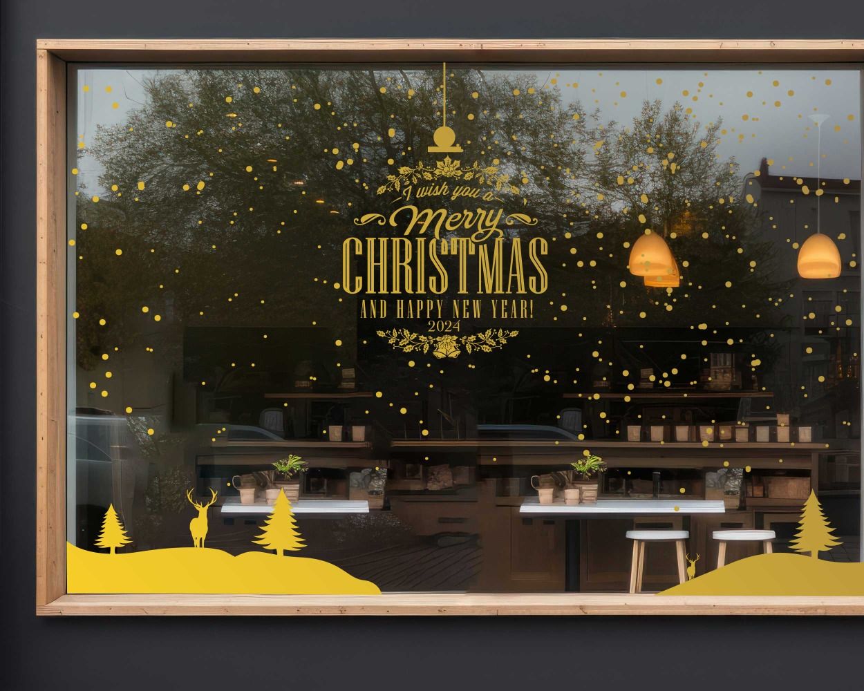 Merry Christmas Decals for Shop Window Decor