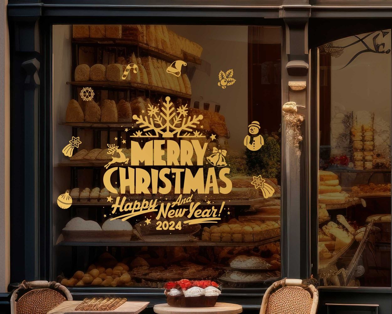 Merry Christmas Window Stickers