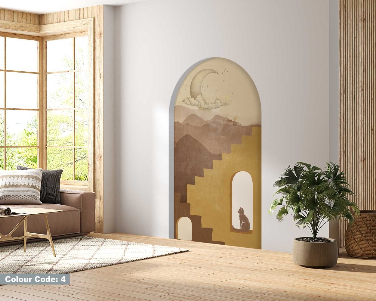 Best Stairs and Half-Moon Design Modern Arch Wall Decals