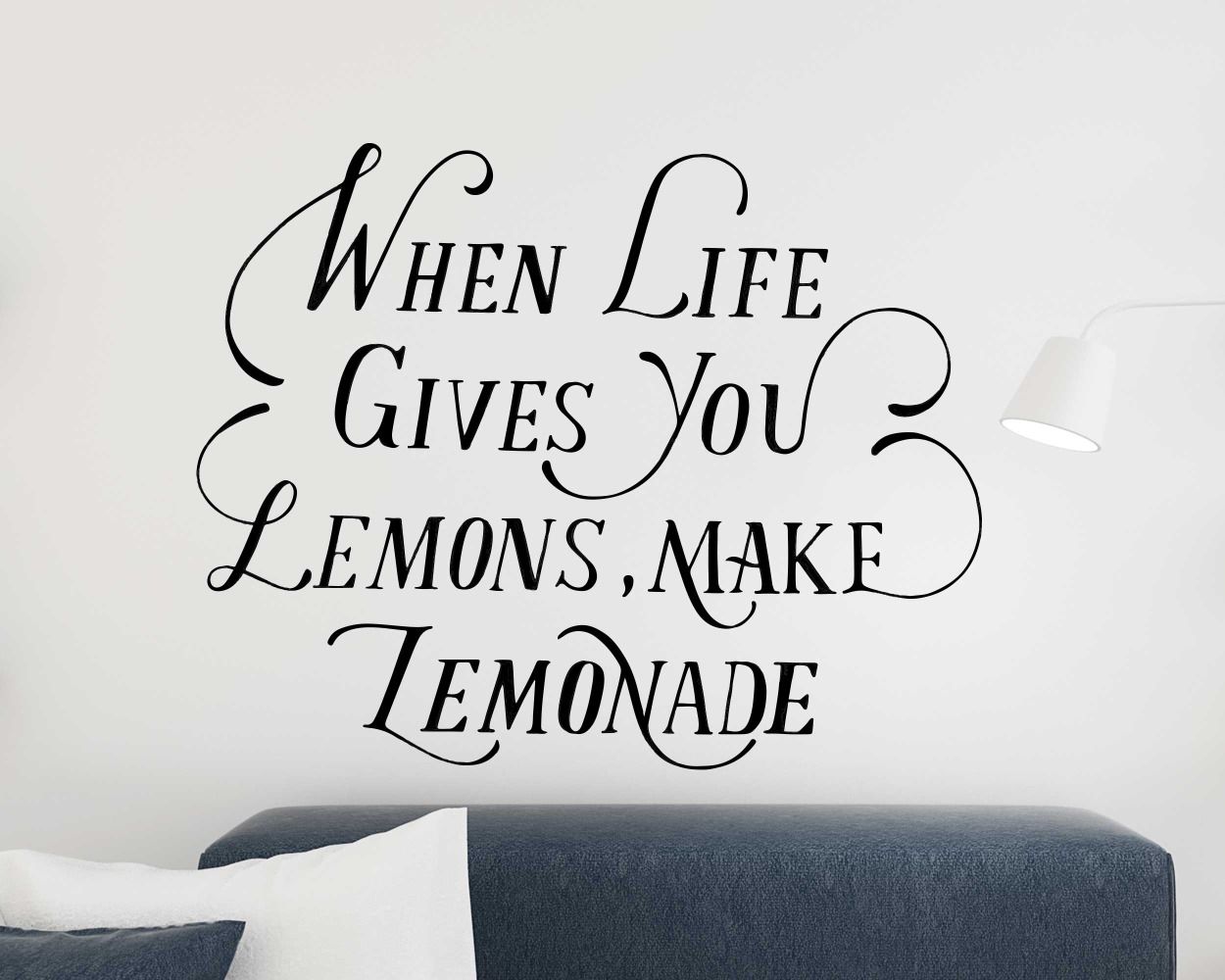 Best Motivational Lemonade Quotes Wall Decal for Daily Inspiration 