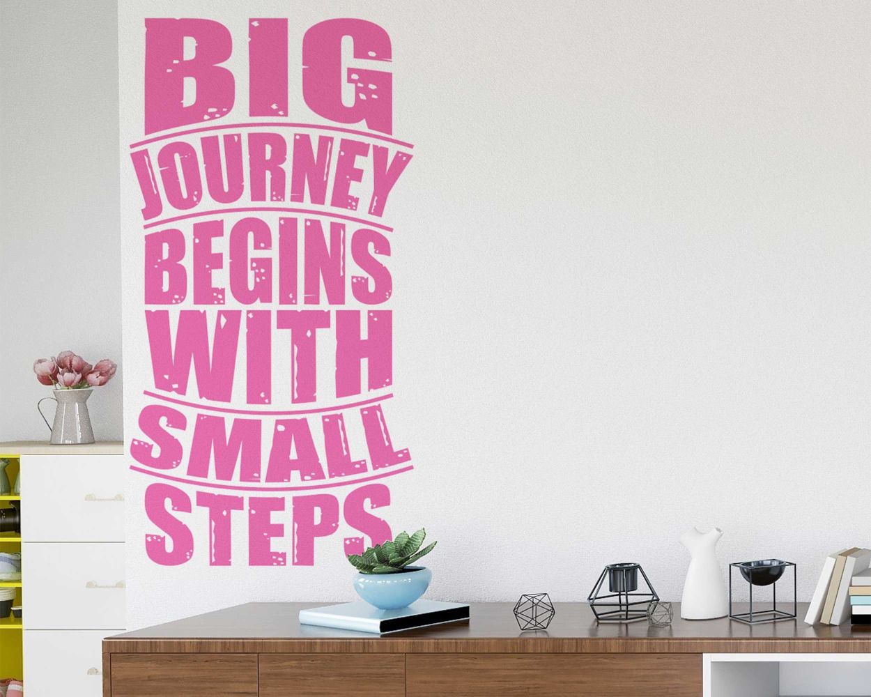 Big Journey Begins with Small Steps Motivational Quote Vinyl Decal