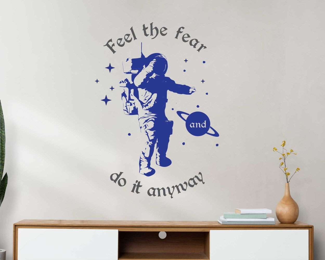 Feel the Fear and Do It Anyway Motivational Quote Vinyl Sticker 