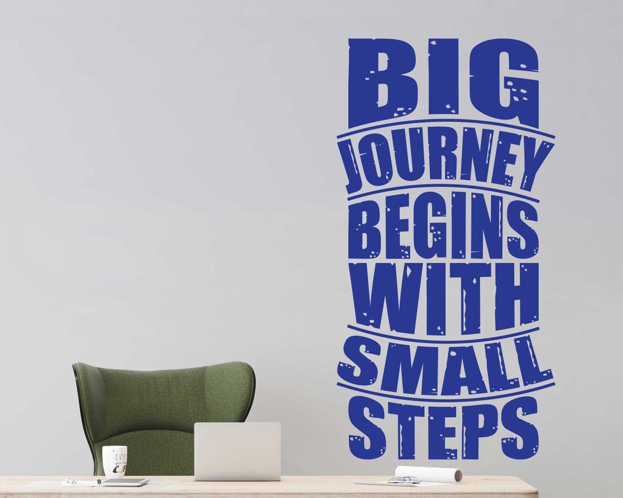 Big Journey Begins with Small Steps Motivational Quote Vinyl Stickers