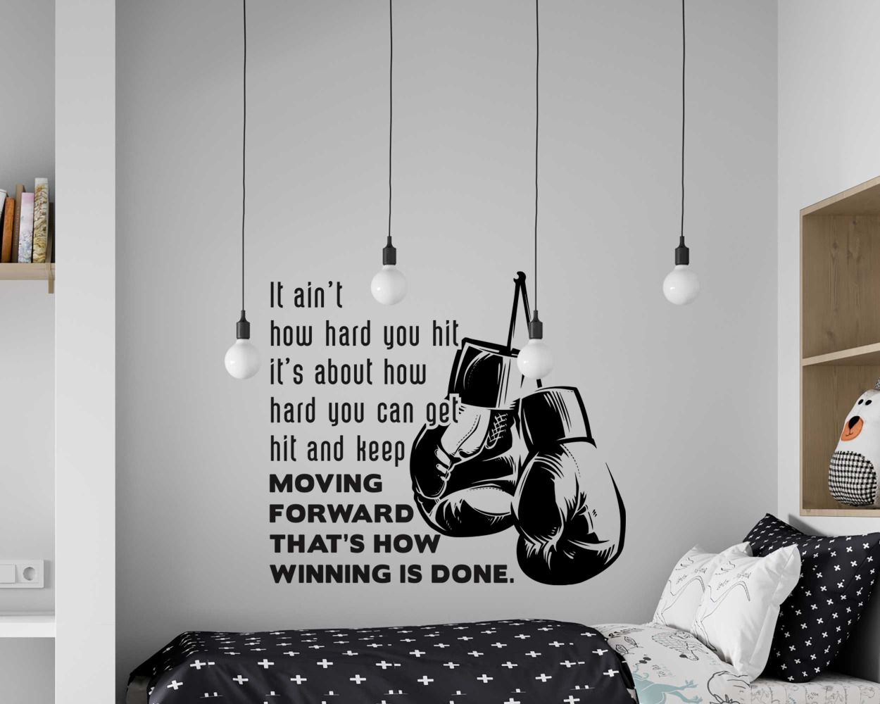 Motivational Quotes Sports Wall Decals For Boy Room Decor