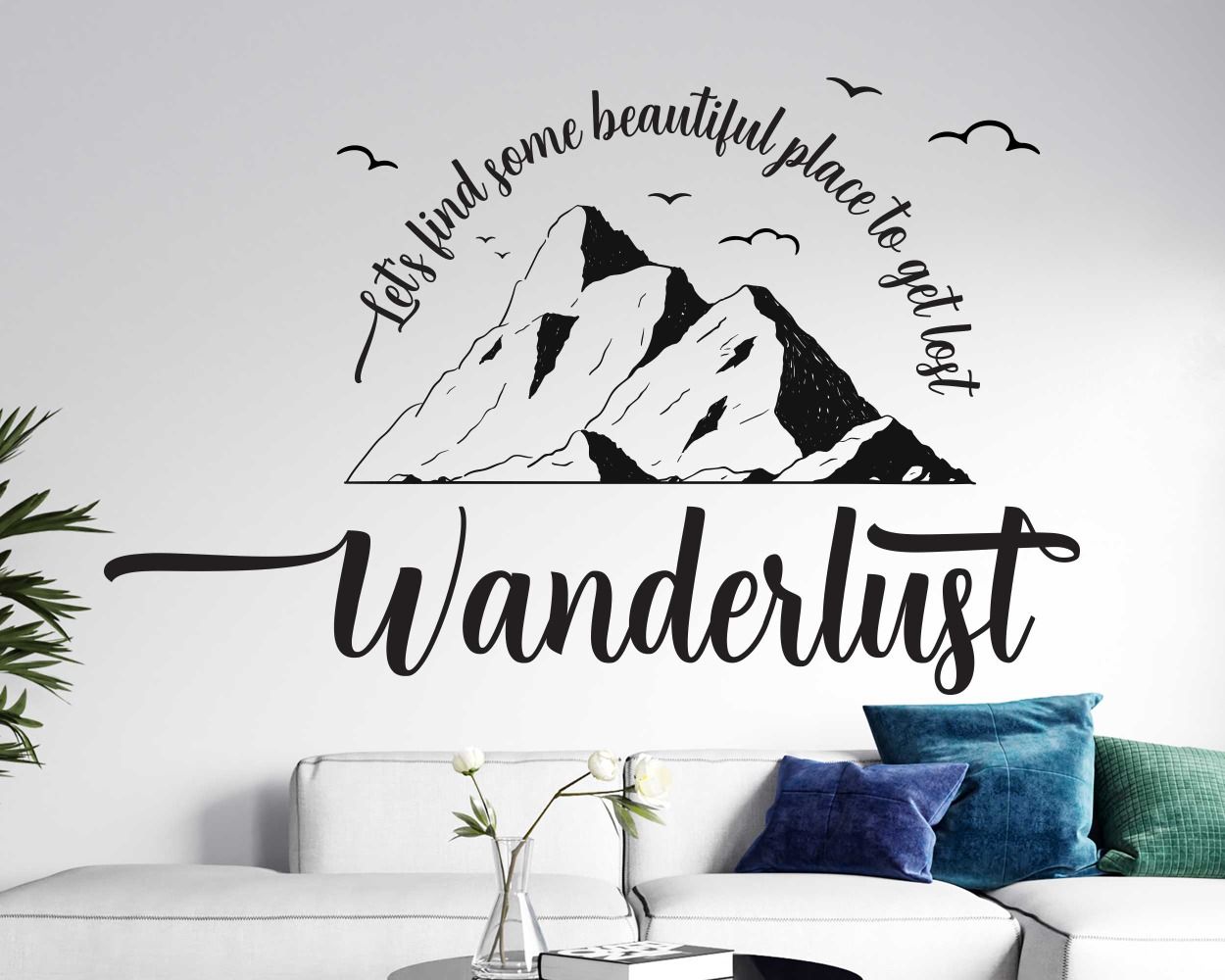 Wanderlust Inspirational Vinyl Stickers for Traveller Room Decoration