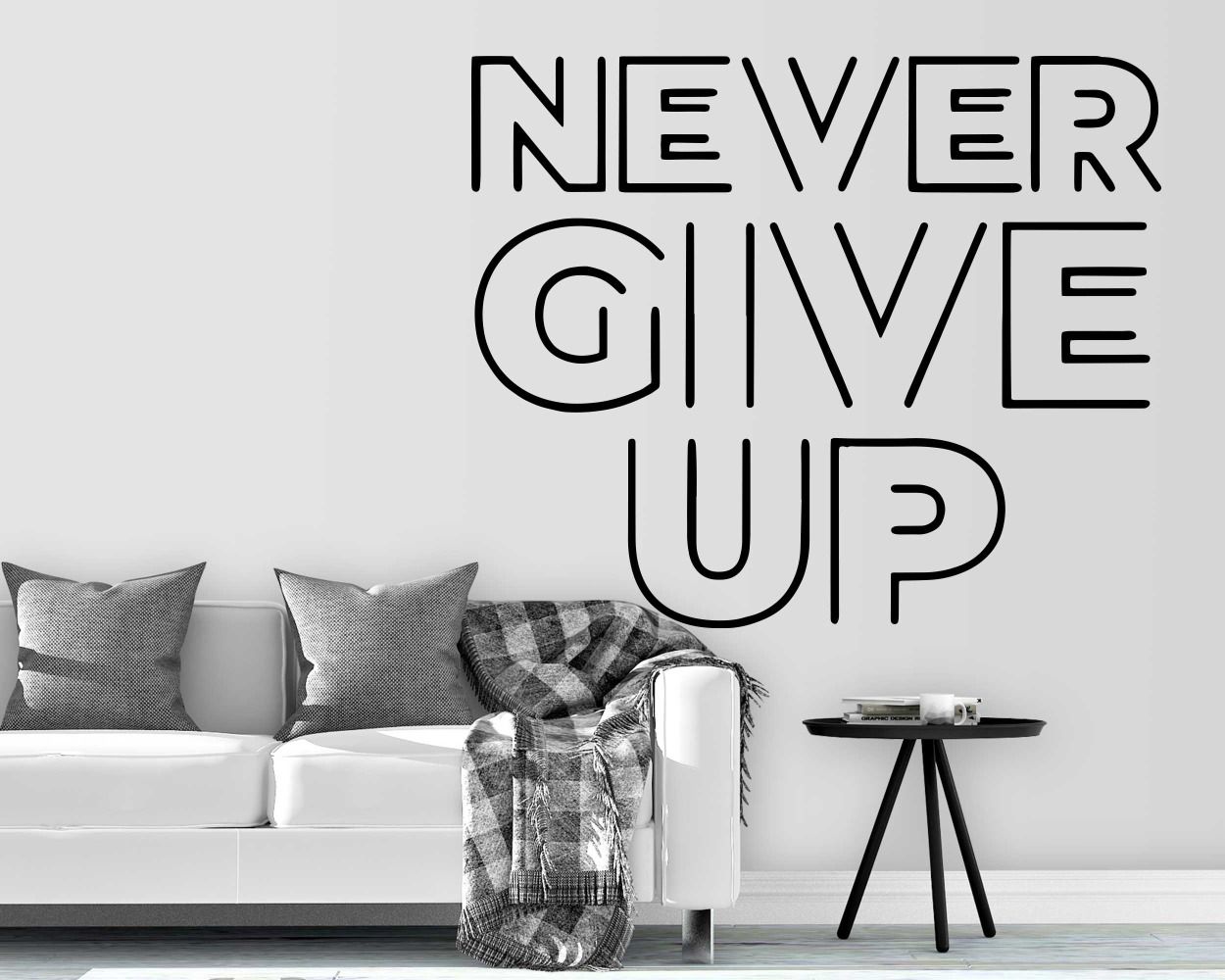 Best Never Give Up Motivational Vinyl Decals for Positive Vibes