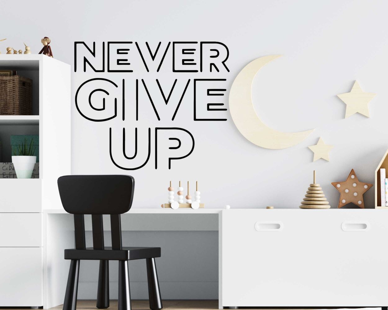 Best Never Give Up Motivational Vinyl Stickers for Positive Vibes