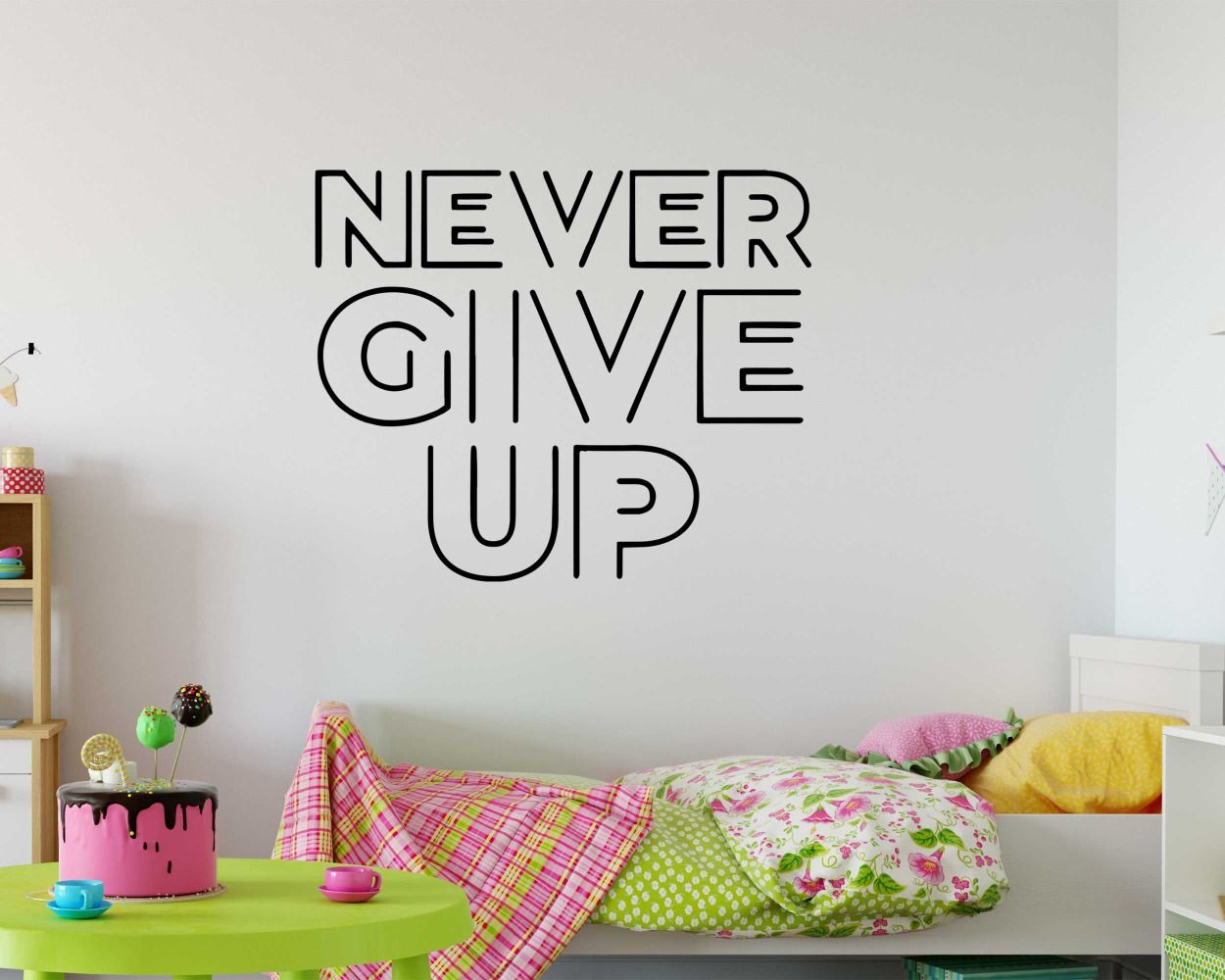 Best Never Give Up Motivational Vinyl Stickers
