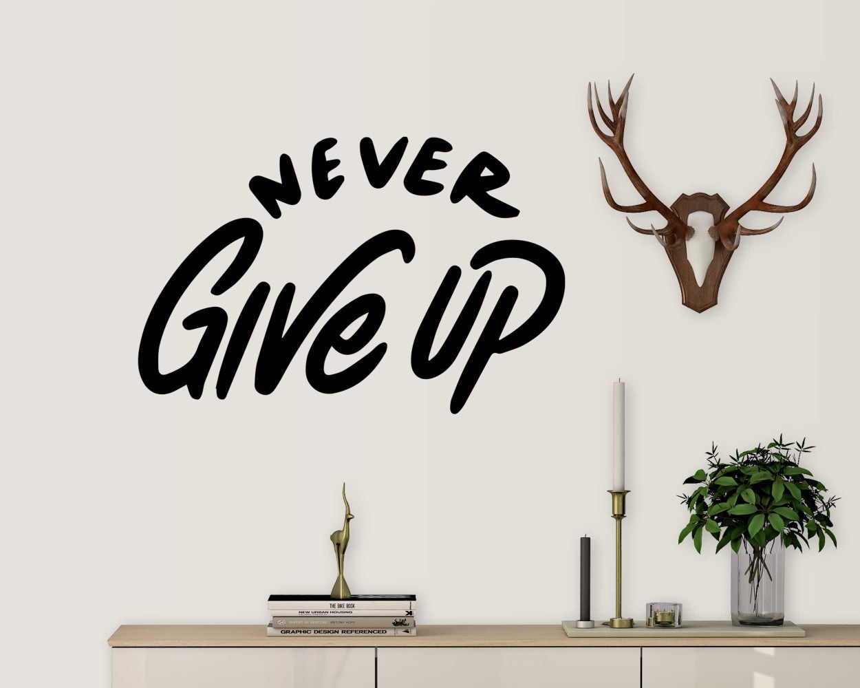 Best Never Give Up Motivational Wall Stickers for Room Decoration
